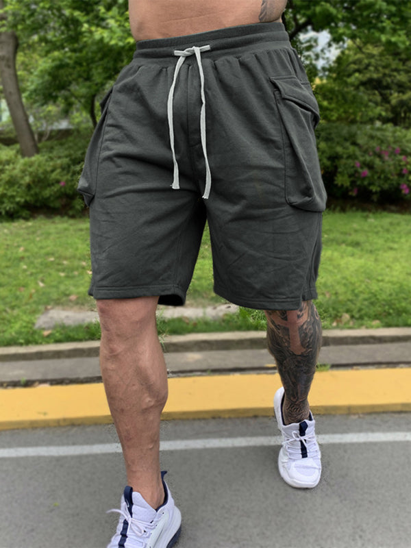 Men's solid color club cargo shorts