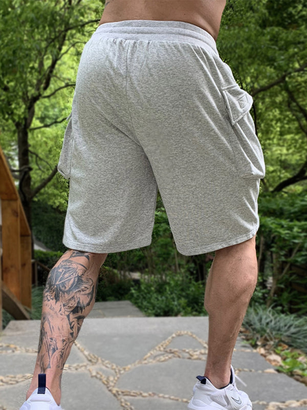 Men's solid color club cargo shorts